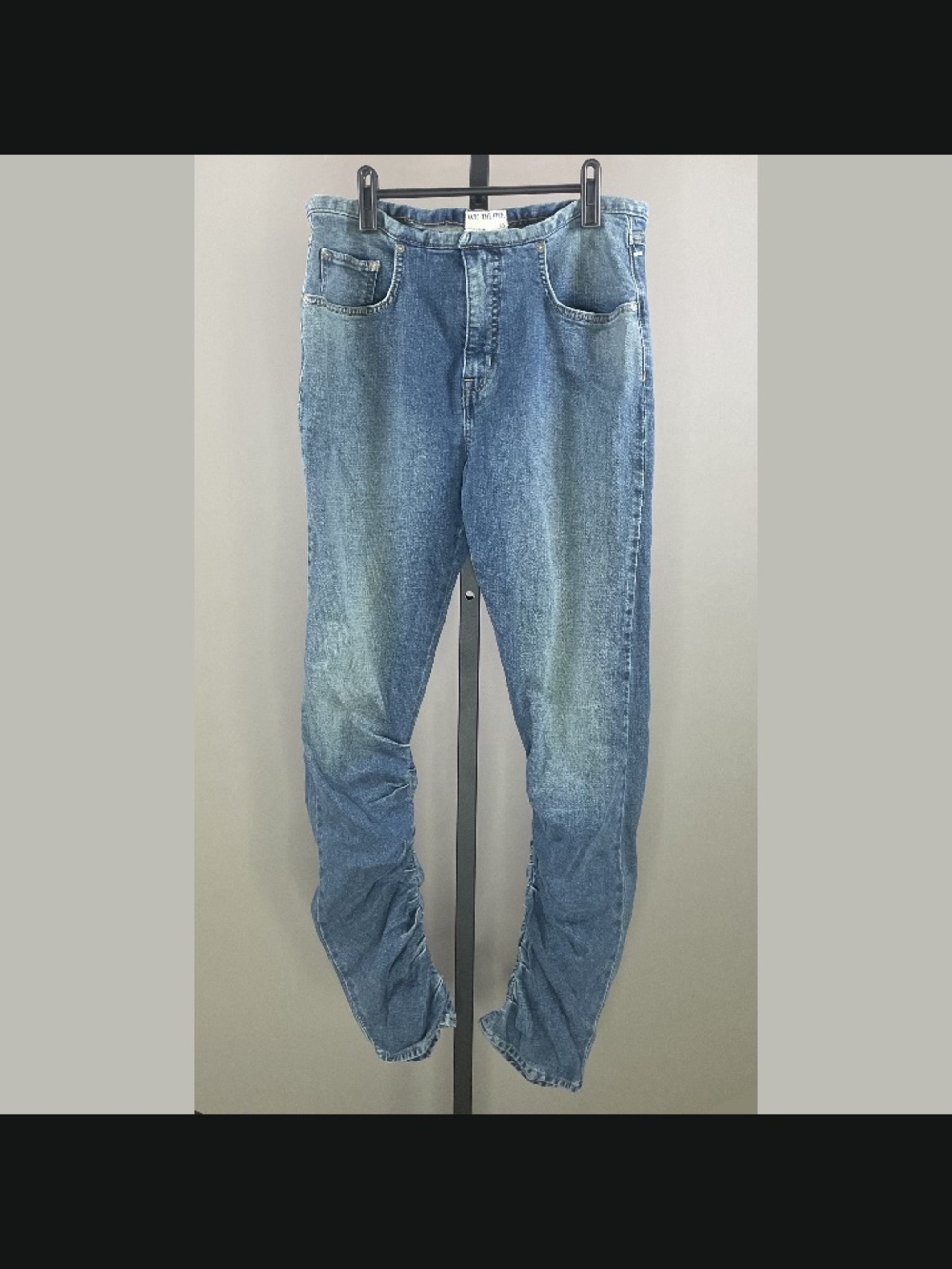NEW Free People Jeans Womens 30 blue denim daliah stacked straight boho indie